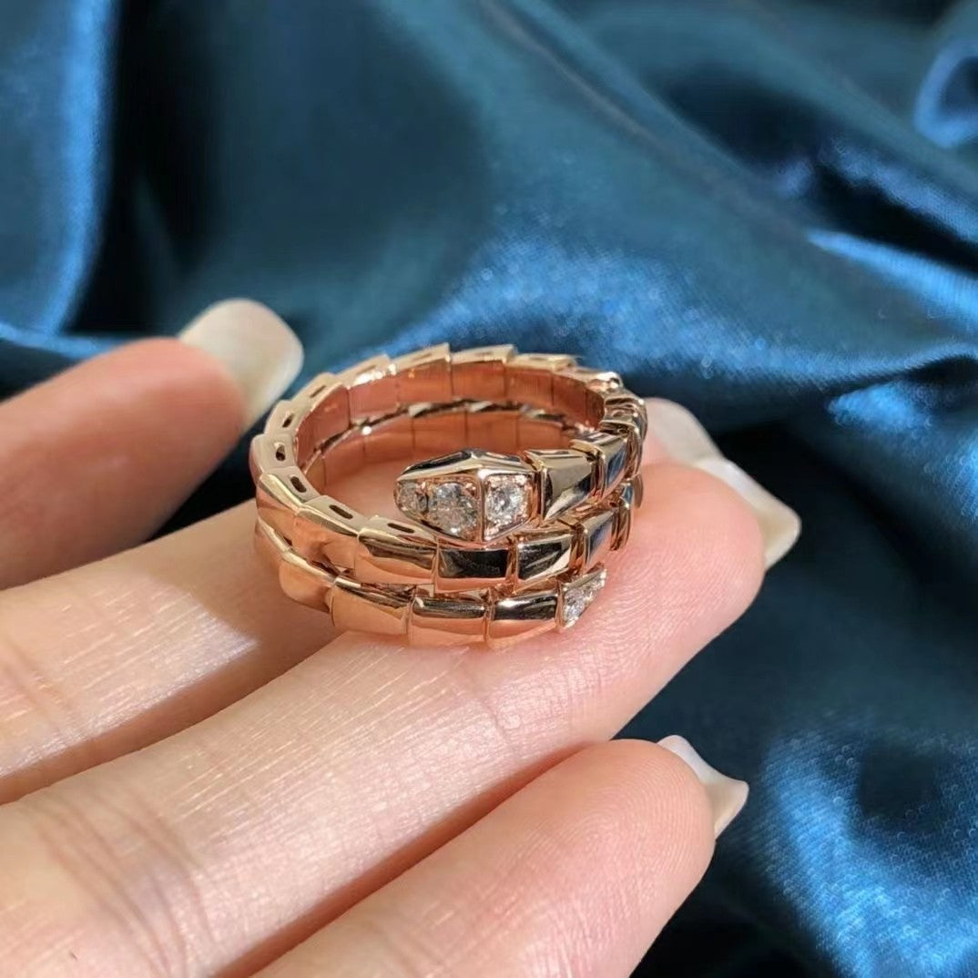 [ELAN LUXE]SERPENTS DOUBLE ROW DIAMOND RING