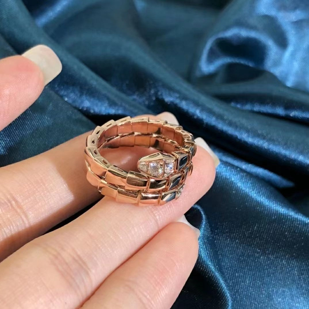 [ELAN LUXE]SERPENTS DOUBLE ROW DIAMOND RING