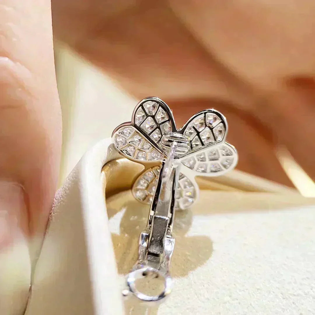 [ELAN LUXE]CLOVER COMOS DIAMOND EARRINGS SILVER