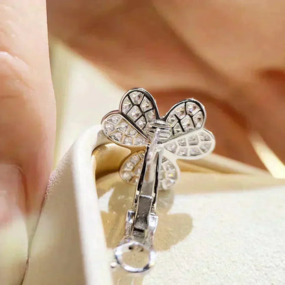 [ELAN LUXE]CLOVER COMOS DIAMOND EARRINGS SILVER