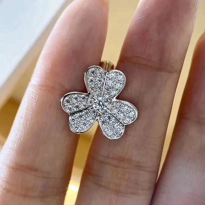 [ELAN LUXE]CLOVER COMOS DIAMOND EARRINGS SILVER