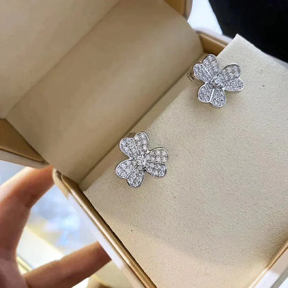 [ELAN LUXE]CLOVER COMOS DIAMOND EARRINGS SILVER