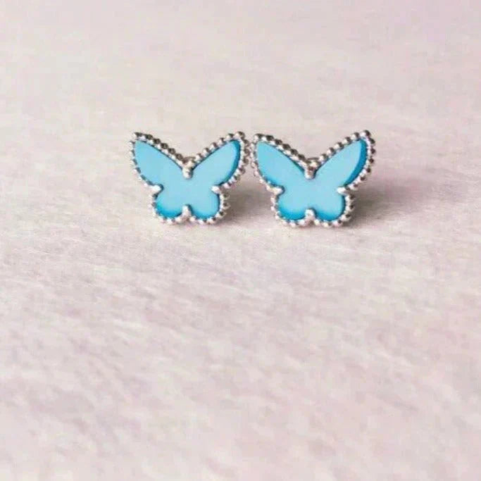 [ELAN LUXE]BUTTERFLY TURQUOISE EARRINGS SILVER