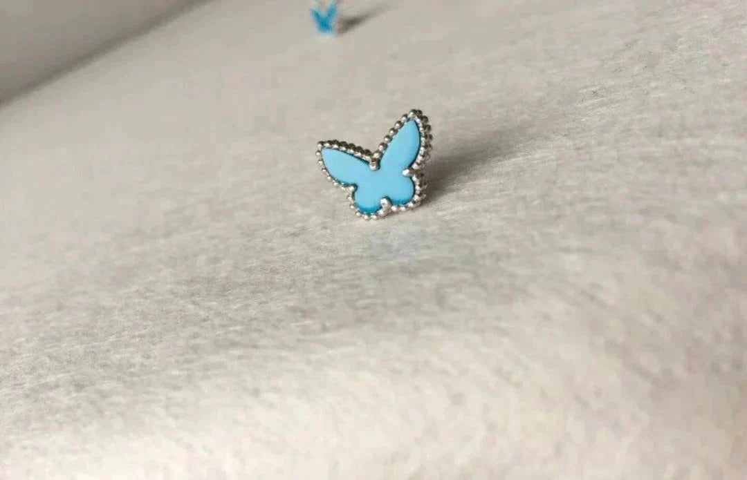 [ELAN LUXE]BUTTERFLY TURQUOISE EARRINGS SILVER