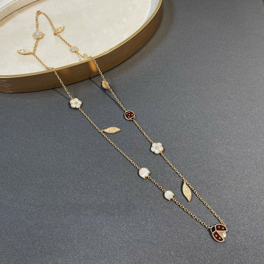 [ELAN LUXE]LUCKY SPRING 15 MOTIFS GOLD NECKLACE