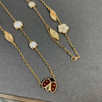 [ELAN LUXE]LUCKY SPRING 15 MOTIFS GOLD NECKLACE