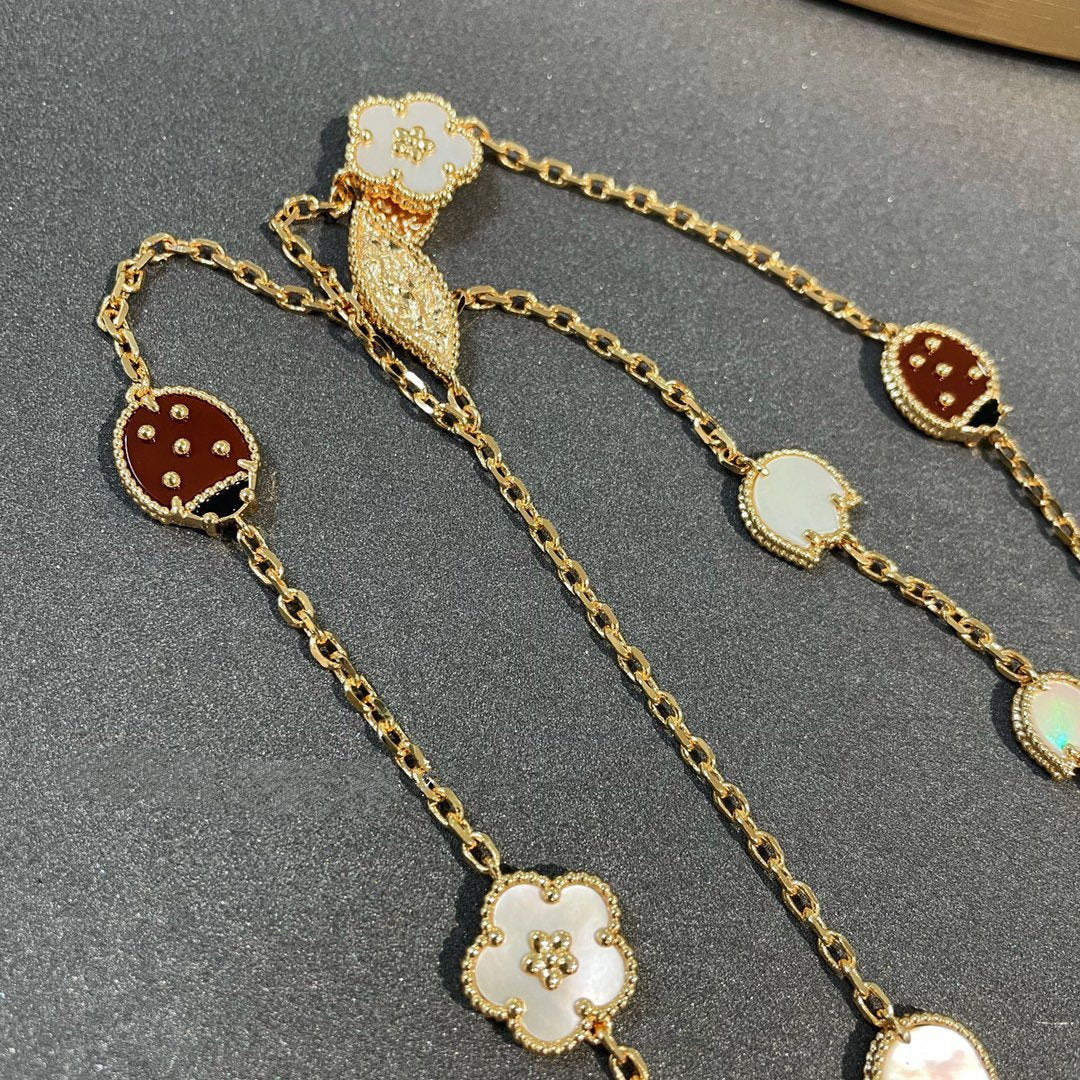 [ELAN LUXE]LUCKY SPRING 15 MOTIFS GOLD NECKLACE