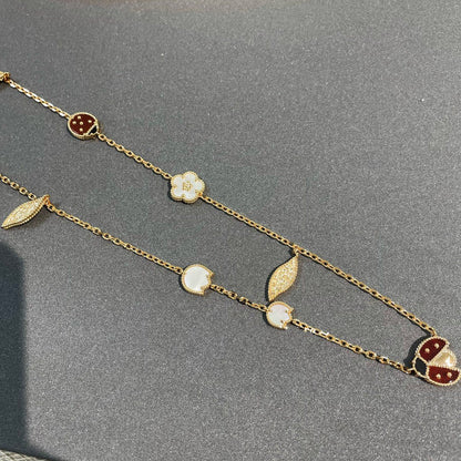 [ELAN LUXE]LUCKY SPRING 15 MOTIFS GOLD NECKLACE
