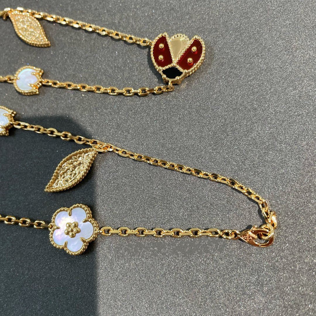 [ELAN LUXE]LUCKY SPRING 15 MOTIFS GOLD NECKLACE