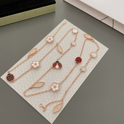 [ELAN LUXE]LUCKY SPRING 15 MOTIFS ROSE GOLD NECKLACE
