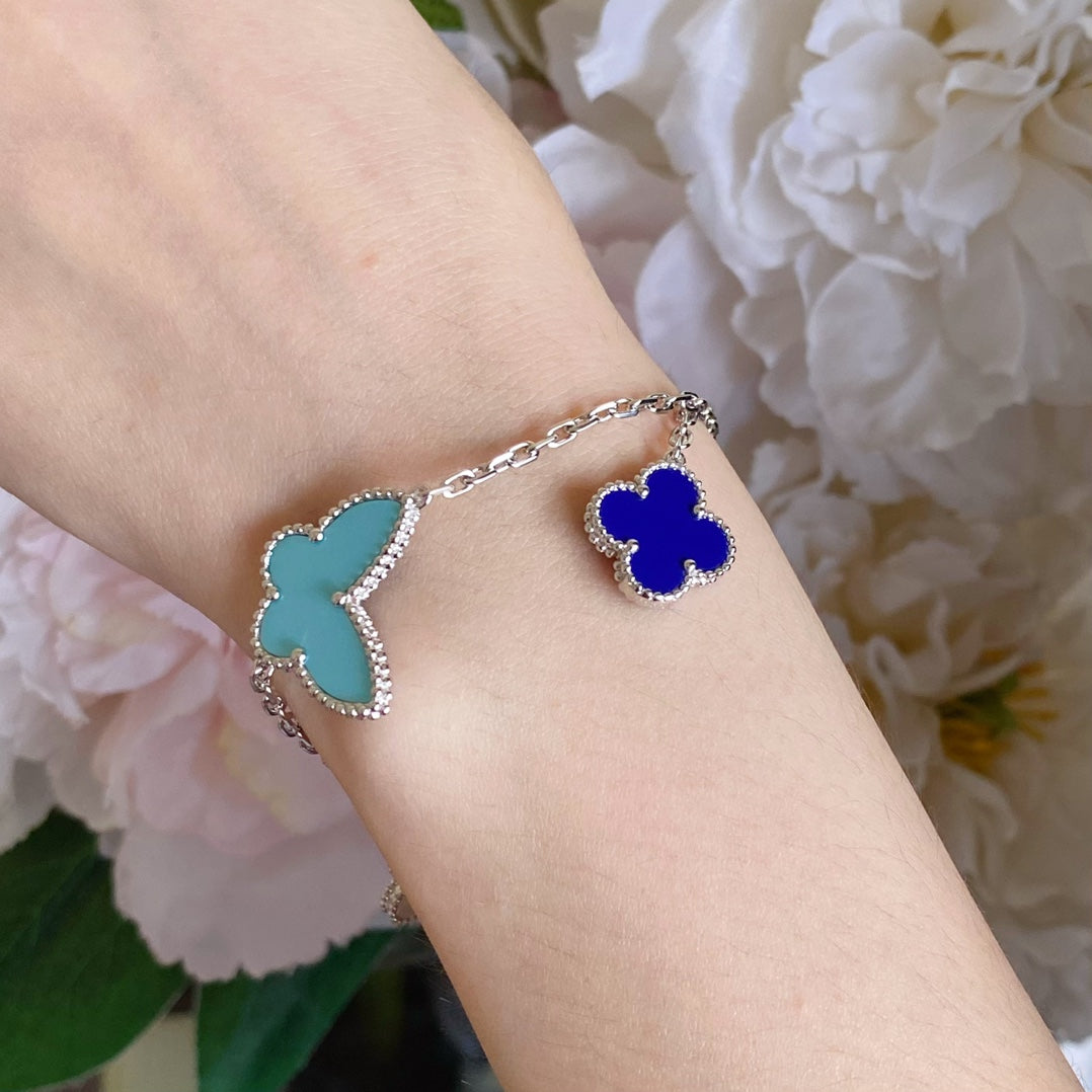 [ELAN LUXE]LUCKY SPRING SILVER BRACELET 4 MOTIF