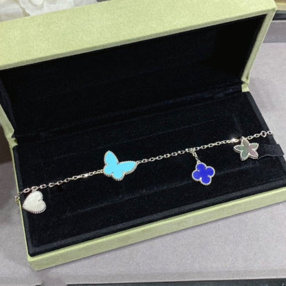 [ELAN LUXE]LUCKY SPRING SILVER BRACELET 4 MOTIF