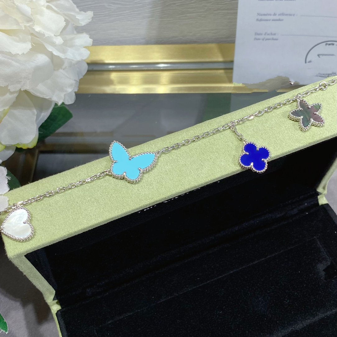 [ELAN LUXE]LUCKY SPRING SILVER BRACELET 4 MOTIF