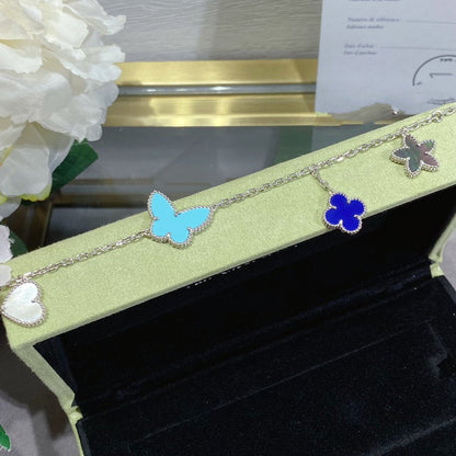 [ELAN LUXE]LUCKY SPRING SILVER BRACELET 4 MOTIF
