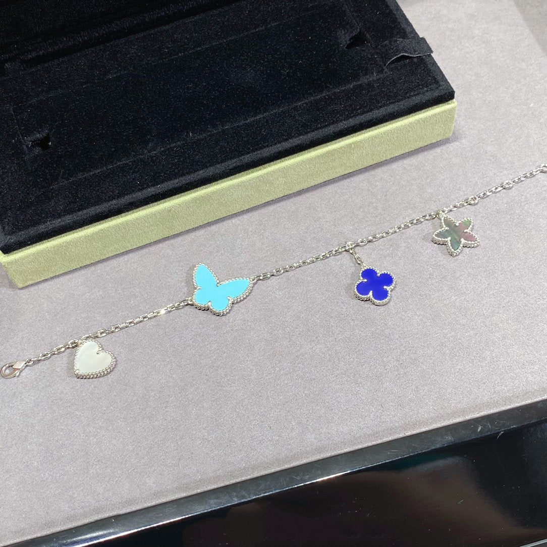 [ELAN LUXE]LUCKY SPRING SILVER BRACELET 4 MOTIF