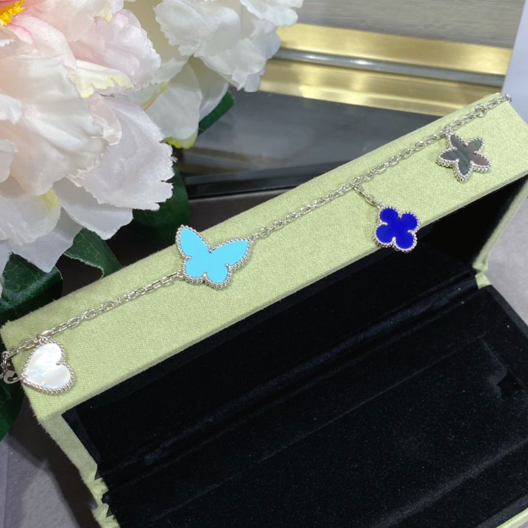 [ELAN LUXE]LUCKY SPRING SILVER BRACELET 4 MOTIF