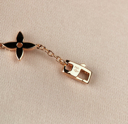 [ELAN LUXE]STAR AND SUN 7 MOTIFS GOLD BRACELET