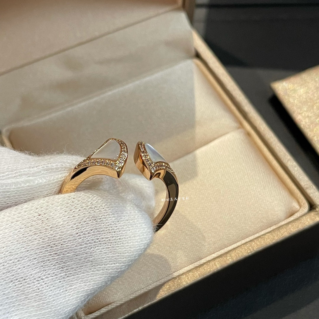 [ELAN LUXE]DREAM MOP DIAMOND OPEN RING