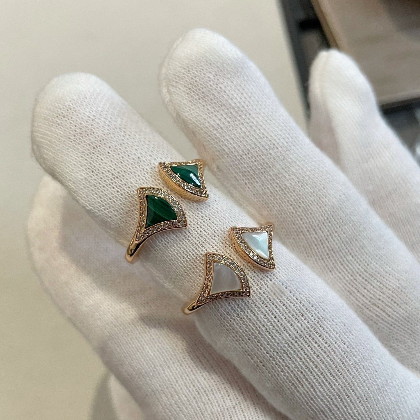 [ELAN LUXE]DREAM MOP DIAMOND OPEN RING