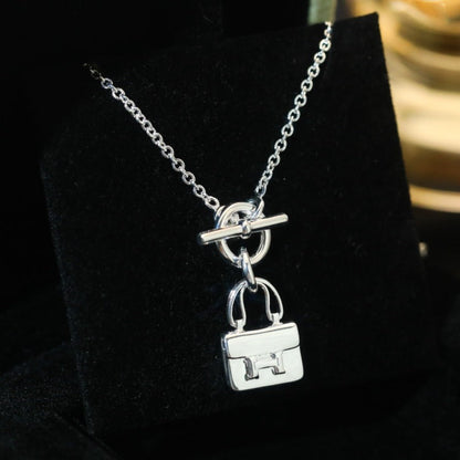 [ELAN LUXE]POP H PEDANT SILVER NECKLACE
