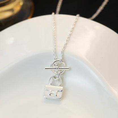 [ELAN LUXE]POP H PEDANT SILVER NECKLACE