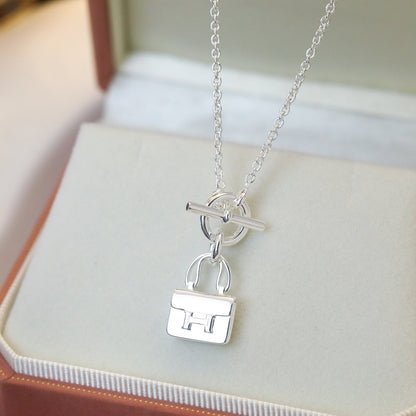 [ELAN LUXE]POP H PEDANT SILVER NECKLACE