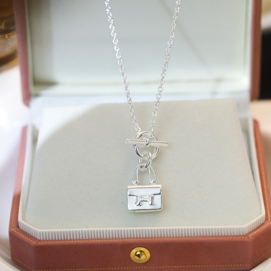 [ELAN LUXE]POP H PEDANT SILVER NECKLACE