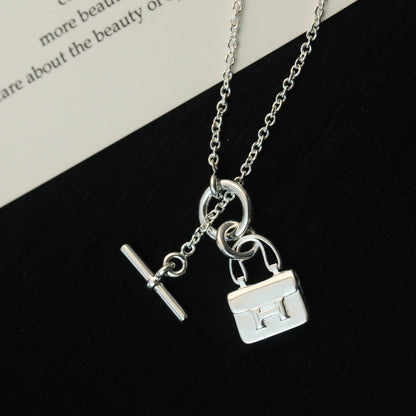 [ELAN LUXE]POP H PEDANT SILVER NECKLACE