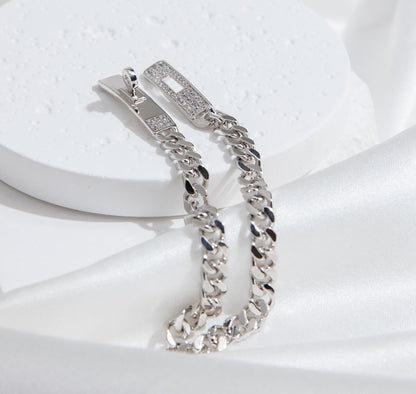 [ELAN LUXE]KELLY CHAIN SILVER DIAMOND BRACELET