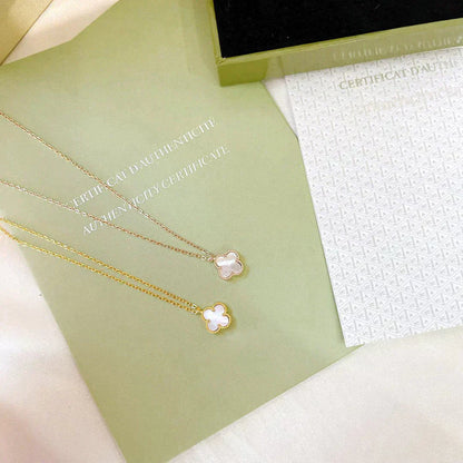 [ELAN LUXE]CLOVER MINI 9.5MM WHITE MOTHER-OF-PEARL NECKLACE