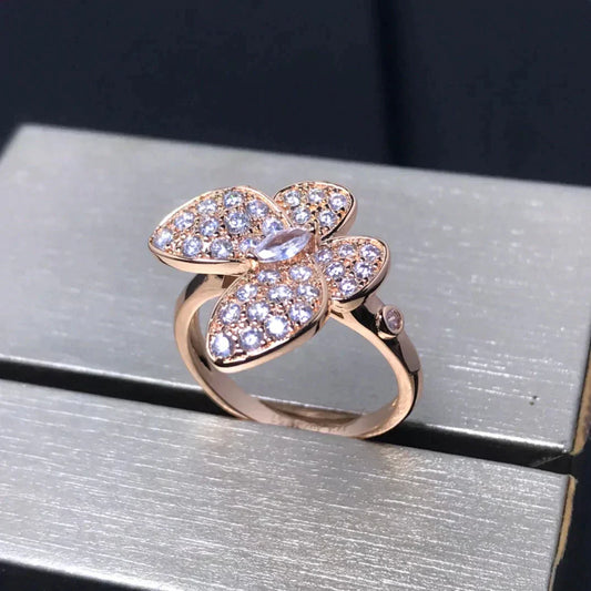 [ELAN LUXE]BUTTERFLY PINK GOLD DIAMOND RING