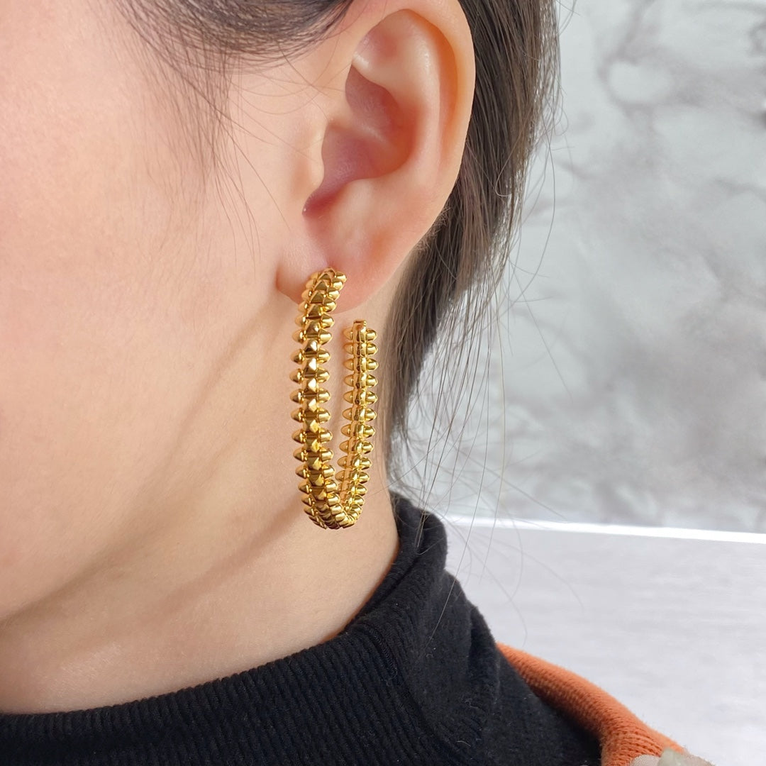 [ELAN LUXE]CLASH HOOP LARGE EARRINGS