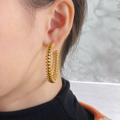 [ELAN LUXE]CLASH HOOP LARGE EARRINGS