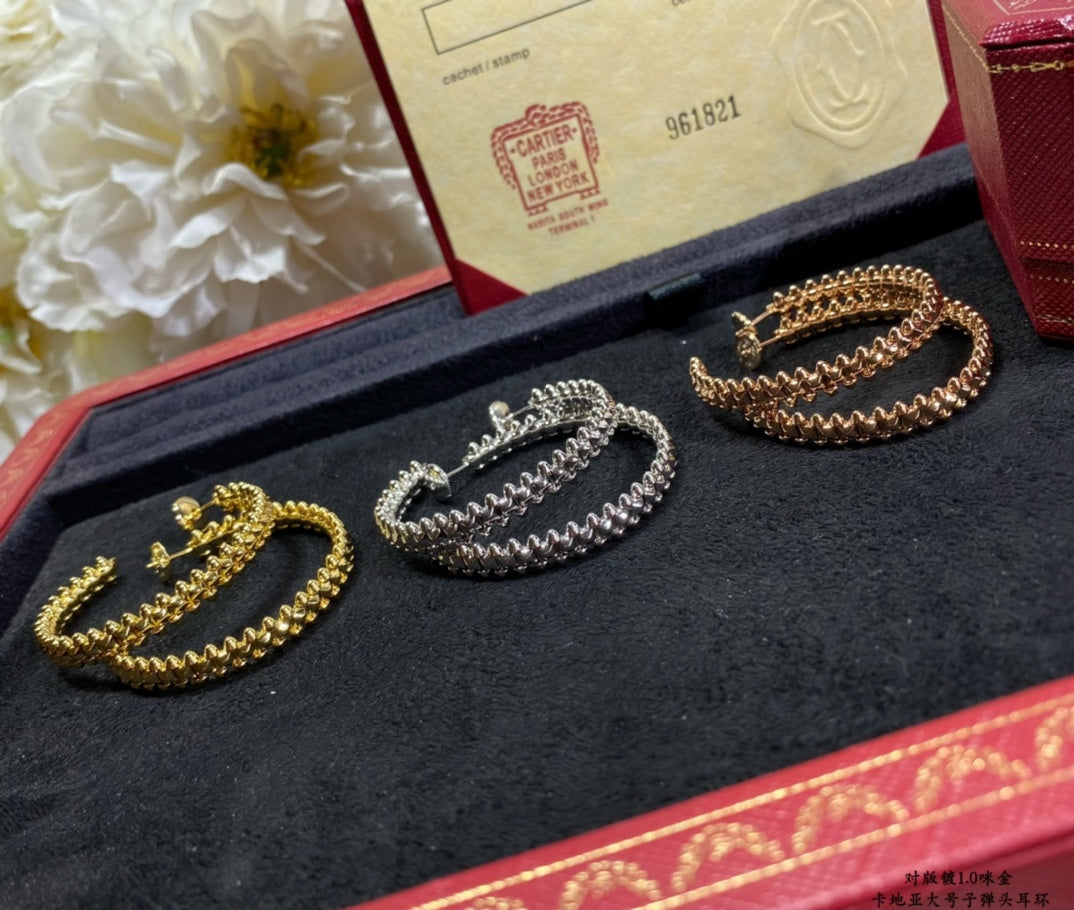[ELAN LUXE]CLASH LARGE HOOP EARRINGS