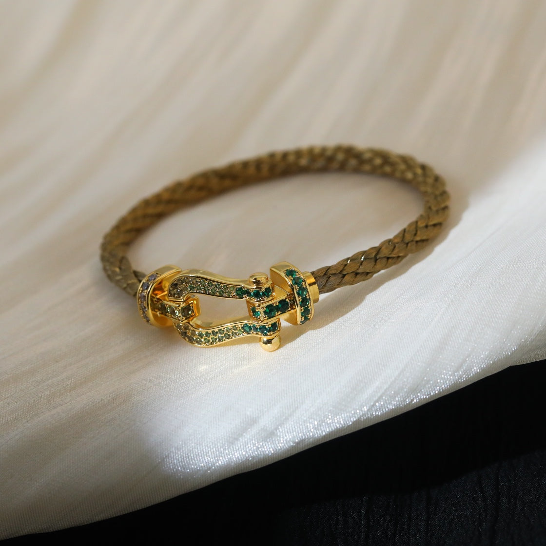 [ELAN LUXE]FORCE 10 GOLD GREEN DIAMOND PAVED