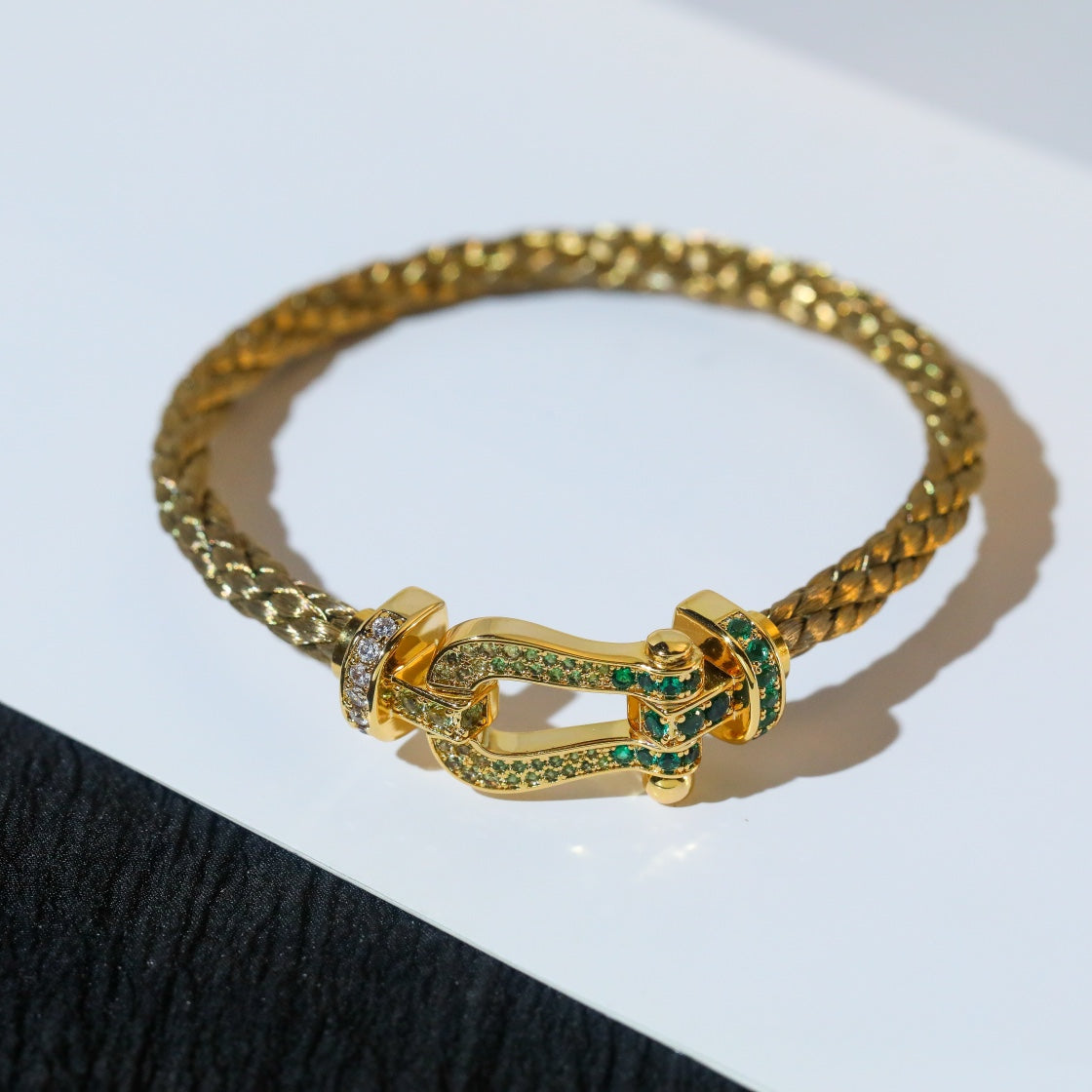 [ELAN LUXE]FORCE 10 GOLD GREEN DIAMOND PAVED