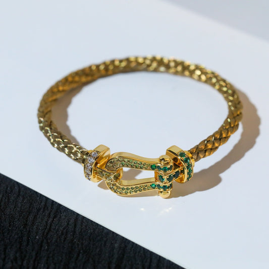 [ELAN LUXE]FORCE 10 GOLD GREEN DIAMOND PAVED