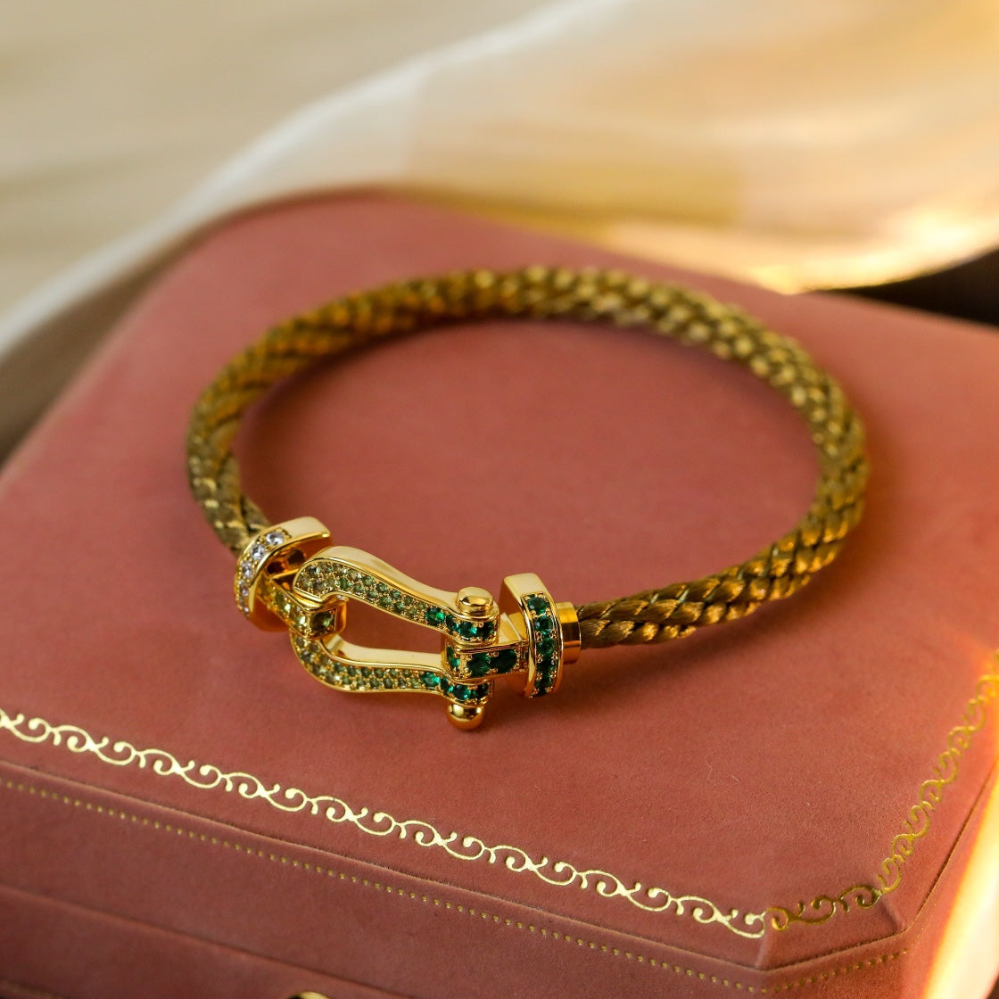 [ELAN LUXE]FORCE 10 GOLD GREEN DIAMOND PAVED