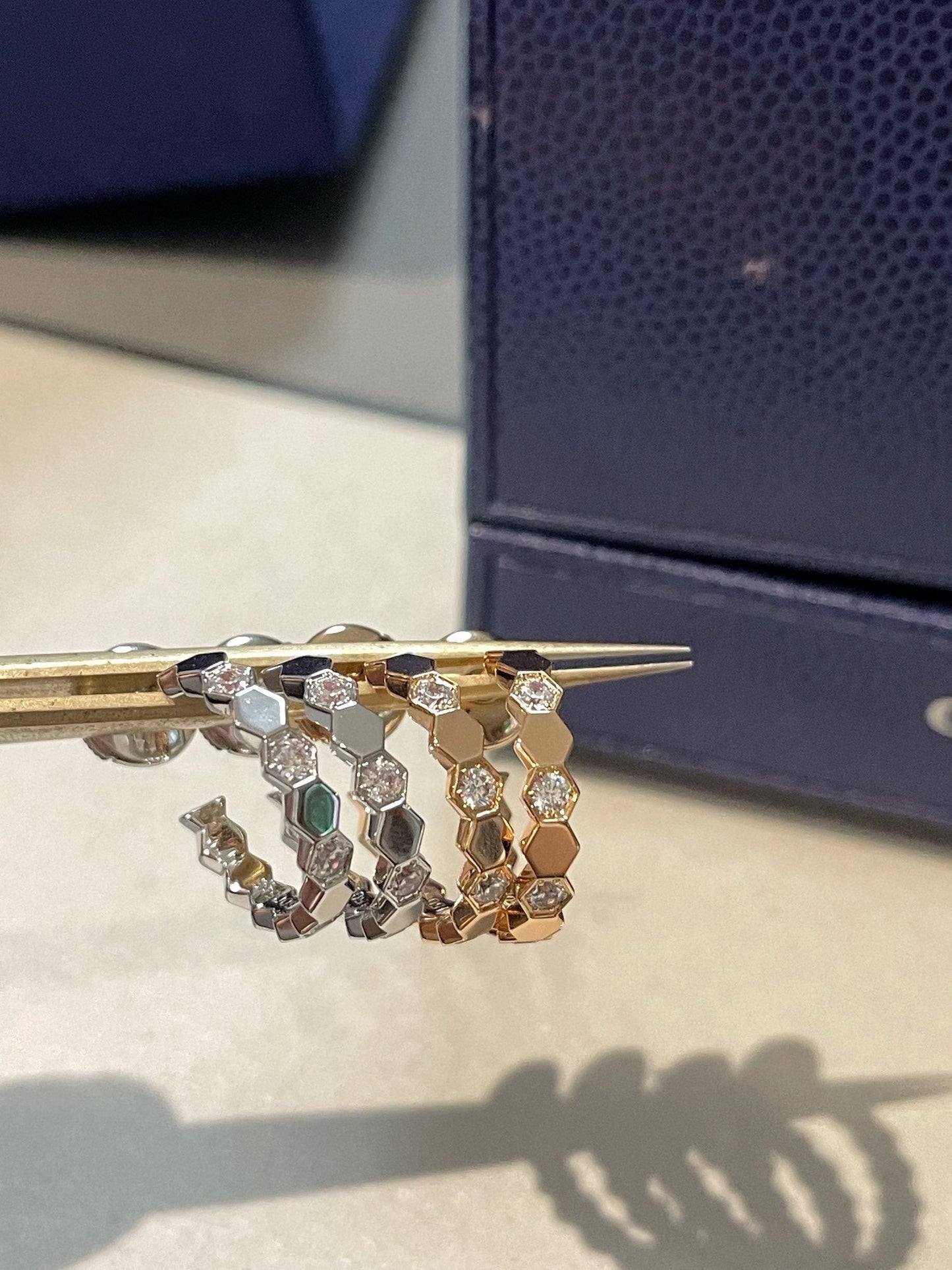 [ELAN LUXE]Hollow Design Four-Leaf Clover Flower Shape Ring