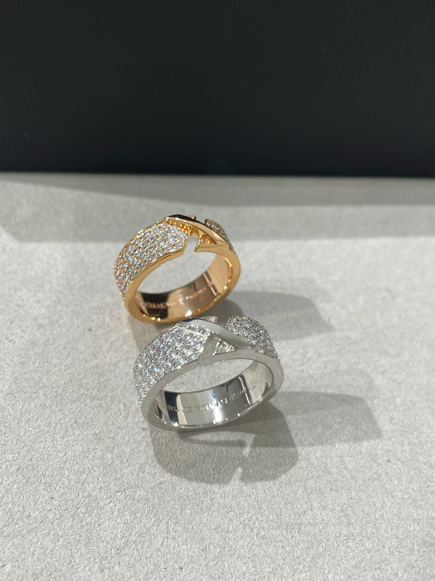 [ELAN LUXE]LIENS EVIDENCE  DIAMOND PAVED RING