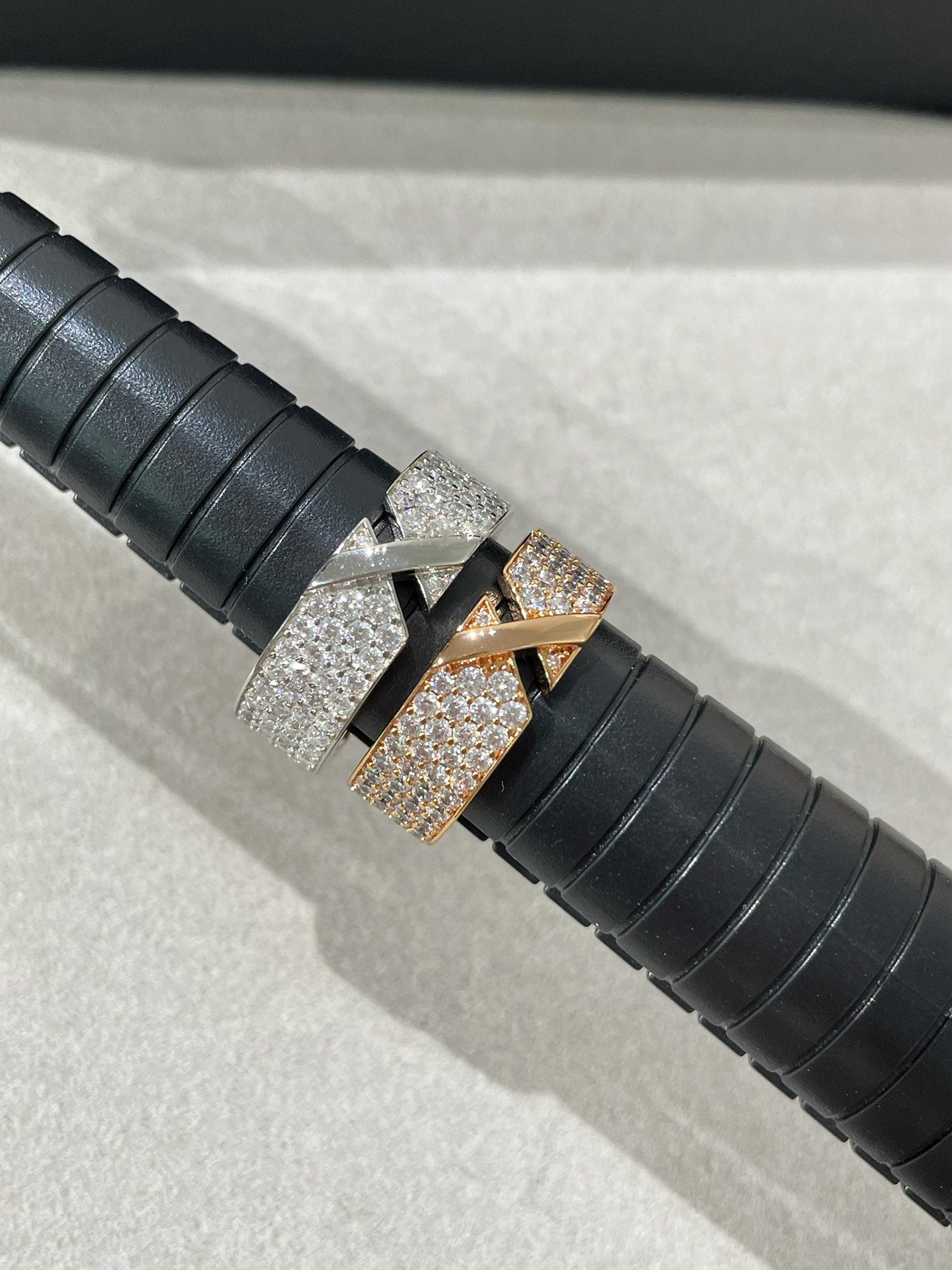 [ELAN LUXE]LIENS EVIDENCE  DIAMOND PAVED RING