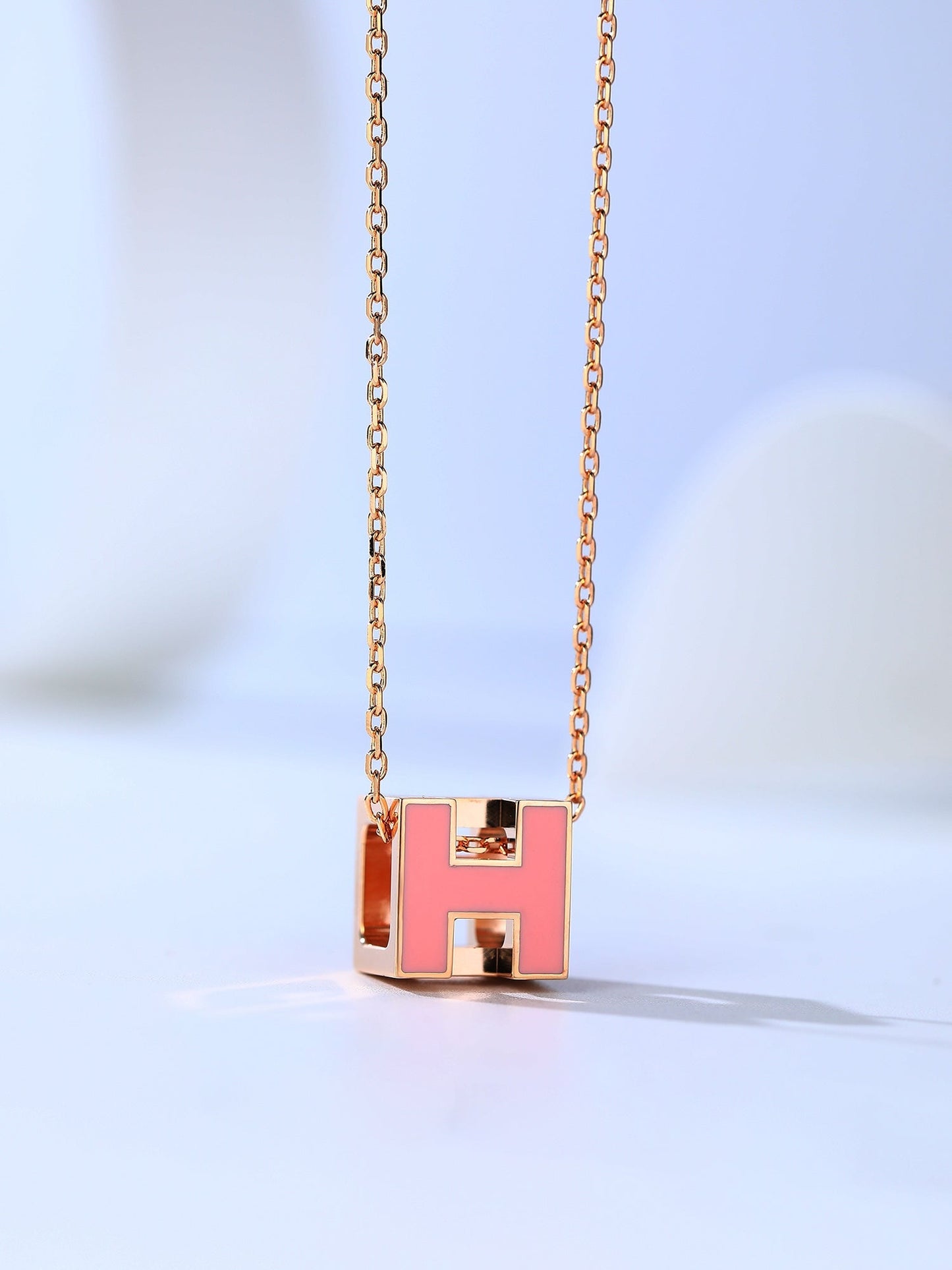 [ELAN LUXE]H CAGE PINK GOLD NECKLACE