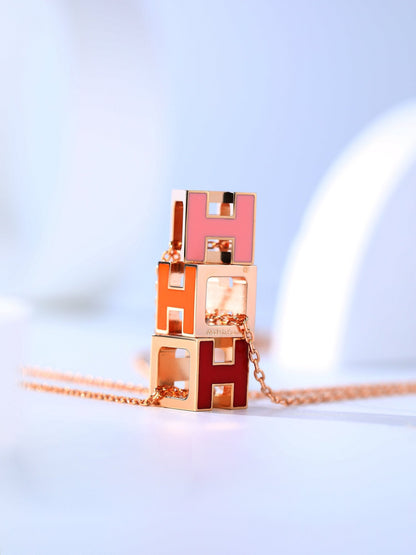 [ELAN LUXE]H CAGE PINK GOLD NECKLACE