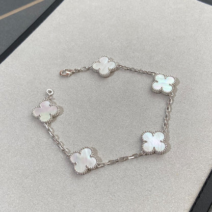 [ELAN LUXE]CLOVER SILVER MOP 5 MOTIF BRACELET
