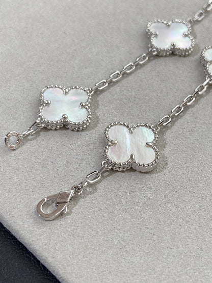 [ELAN LUXE]CLOVER SILVER MOP 5 MOTIF BRACELET