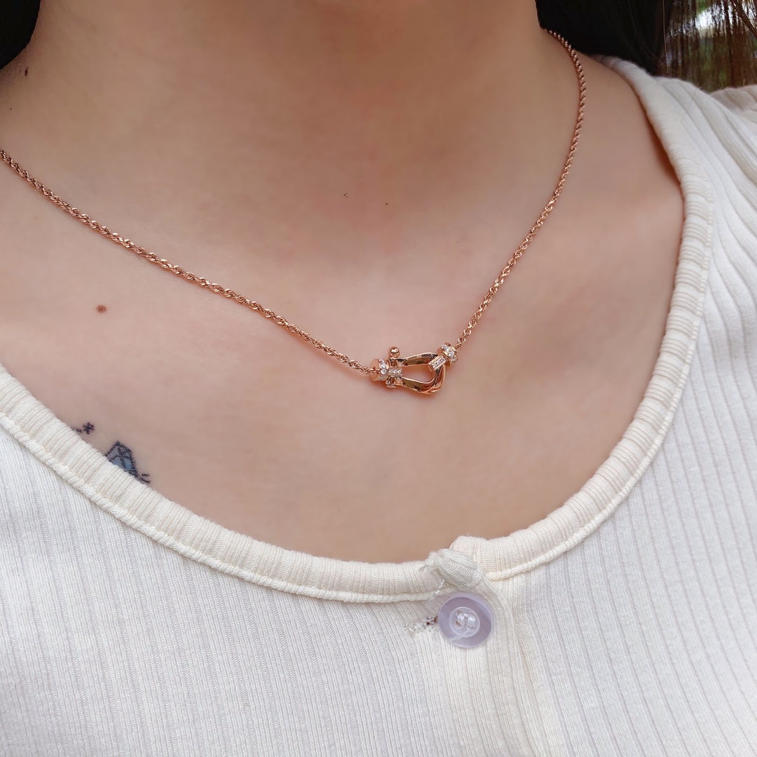 [ELAN LUXE]FORCE 10 PINK GOLD DIAMOND NECKLACE