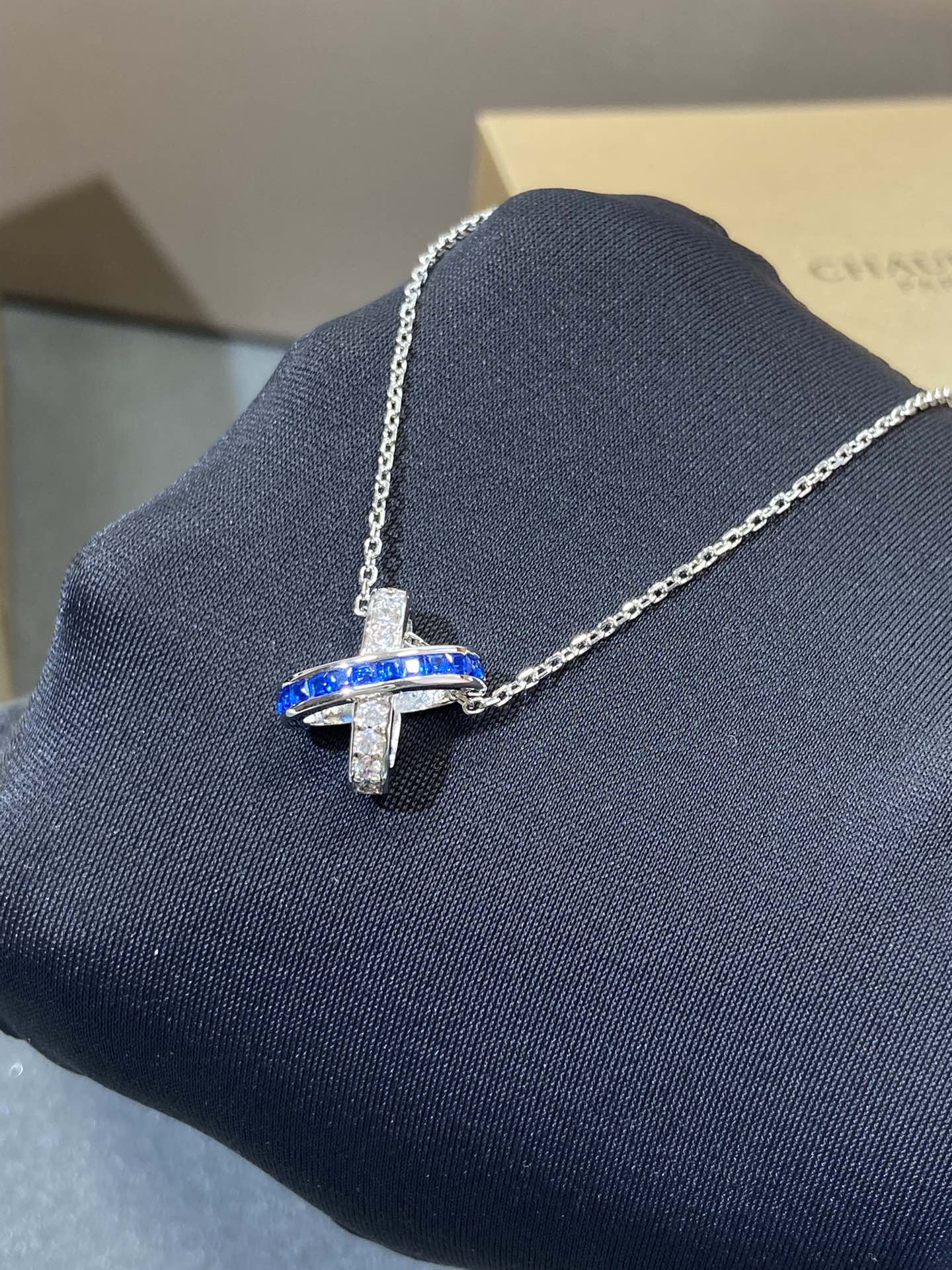 [ELAN LUXE]LIENS DIAMOND SILVER NECKLACE