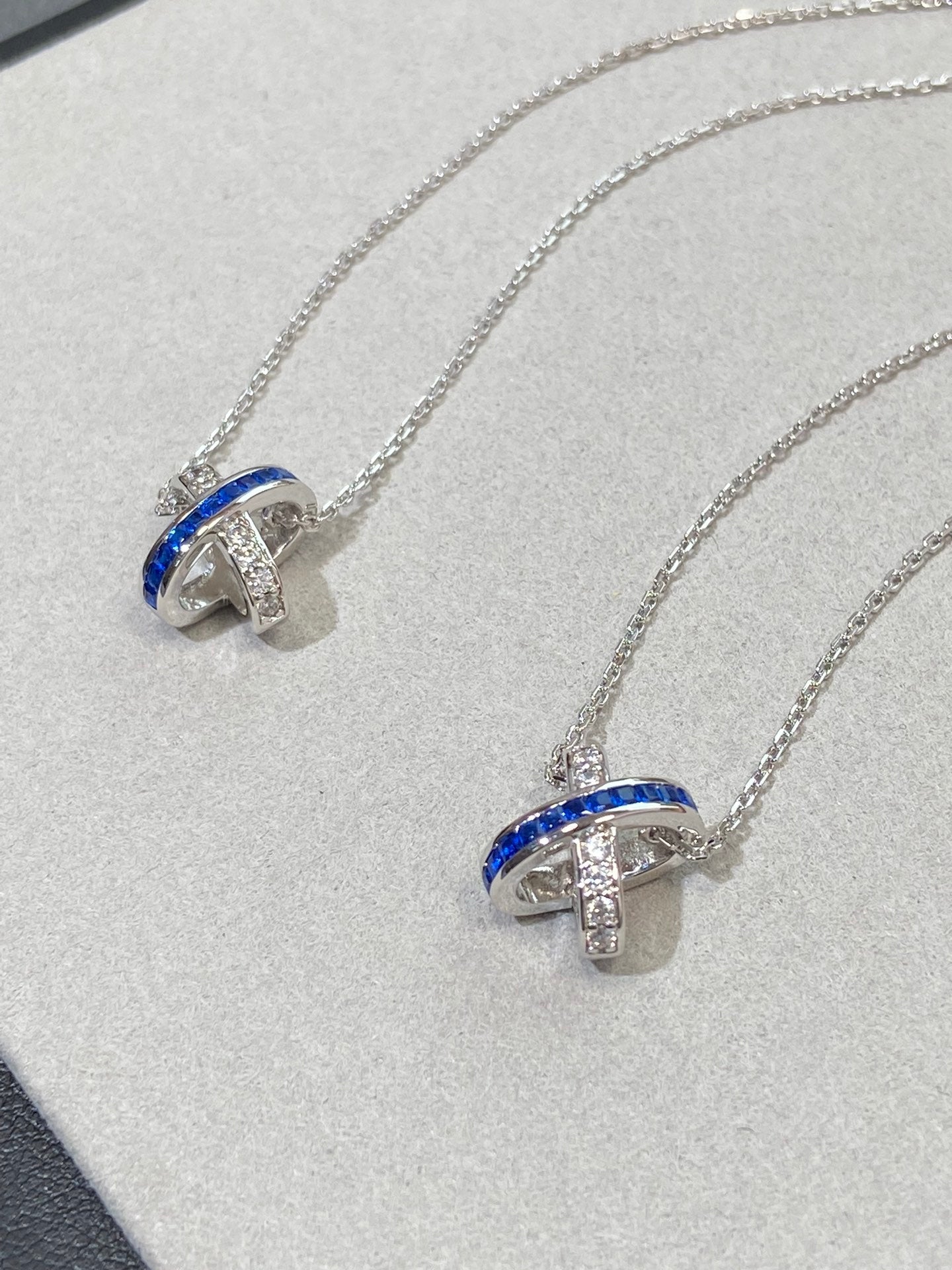 [ELAN LUXE]LIENS DIAMOND SILVER NECKLACE