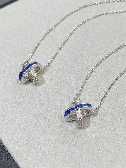 [ELAN LUXE]LIENS DIAMOND SILVER NECKLACE