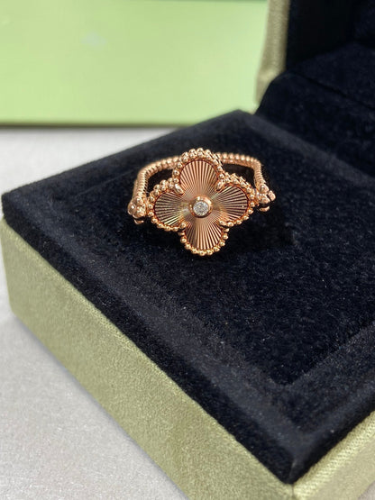 [ELAN LUXE]CLOVER RIVERSIBLE ROSE GOLD RING